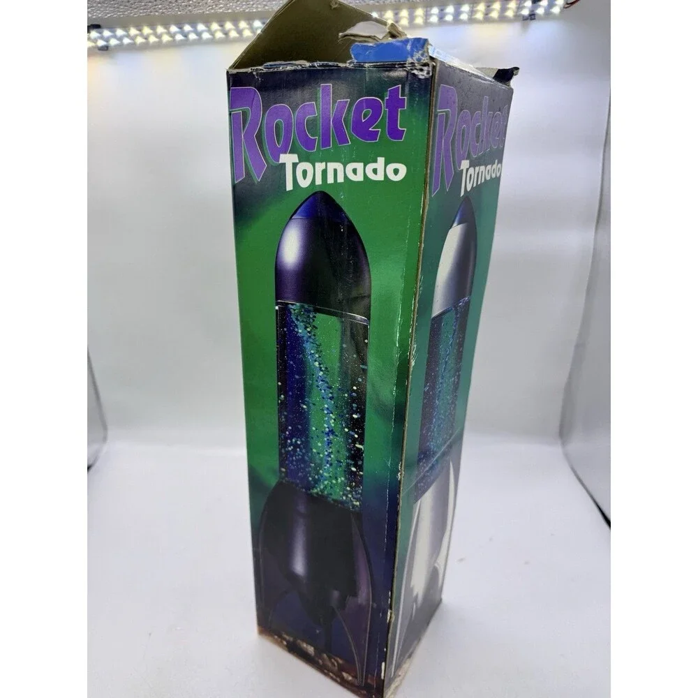 Vintage Black 16” Lyon Taiwan Rocket Tornado Light Lite Motorized 90s NEW w/ Box